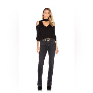 Central Park West Baton Rouge Cold Shoulder Turtleneck Sweater